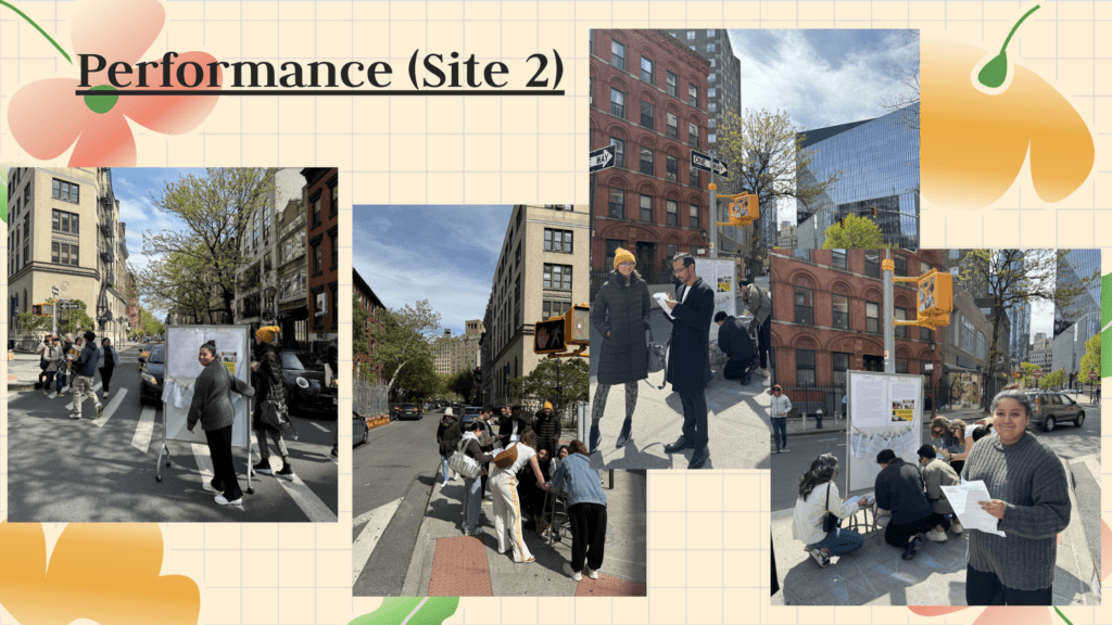 Screenshot of presentation: photos of performance (Site 2)